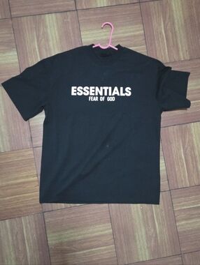 Black Tee with White Logo - Short Sleeve Large